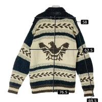 CHAPS RALPH LAUREN チャップス ラルフローレン ジップアップ カウチンセーター サンダーバード ウール ダークグレー Size2L 瑞穂店