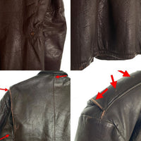50's~ Irvin forster アーヴィンフォースター ホースハイド レザージャケット TALONジップ 裏キルティング ブラウン Size 40 福生店