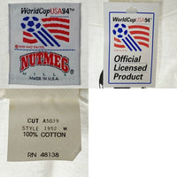 NUTMEG ナツメグ USA製 シングルステッチ 1994 FIFA World Cup USA Tシャツ ホワイト sizeL タグ付き 瑞穂店