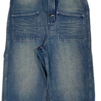 HOUSTON ヒューストン U.S.N. デニムデッキパンツ オーバーオール インディゴ USED加工 Size L 福生店