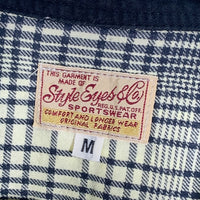Style Eyes スタイルアイズ オープンカラー チェックシャツ 半袖 ブラック アイボリー SE35055 Size M 福生店