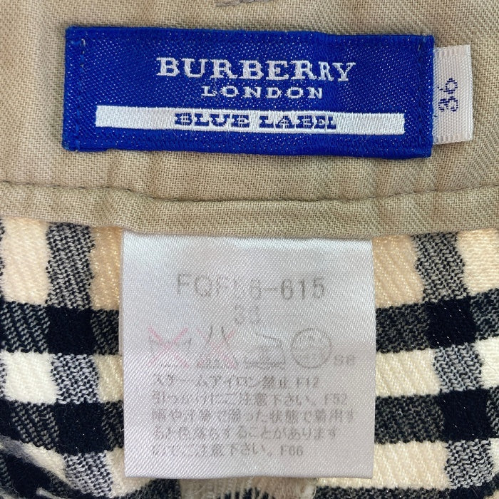 BURBERRY BLUE LABEL バーバリー ブルーレーベル FQF56-615 ノバチェック パンツ ベージュ size36 瑞穂店 –  GolRagオンラインショップ