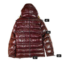 MONCLER モンクレール ROD ロッド ファー ダウンジャケット ワイン size0 瑞穂店