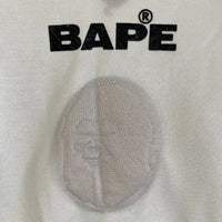 A BATHING APE アベイシングエイプ ラグランスリーブ ゲームシャツ ポリエステル 長袖 グレー ブラック sizeL 瑞穂店