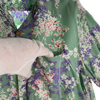 SUN SURF サンサーフ RAYON HAWAIIAN SHIRT CHERRY BLOSSOMS レーヨン 半袖 ハワイアン シャツ グリーン SS38319 Size M (15-15 1/2) 福生店