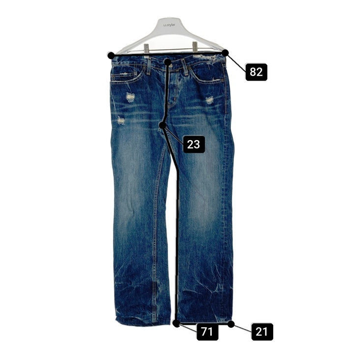 HYSTERIC GLAMOUR KINKY JEANS ブーツカットデニム HYSTERIC GLAMOUR パッチワーク スター ブーツカット デニム