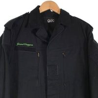 GDC ジーディーシー F-2タイプ ミリタリー フィールドジャケット バックプリント コットン グランドキャニオン ブラック 日本製 Size L 福生店