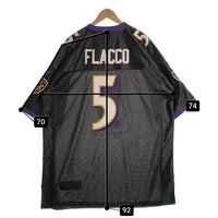 Reebok リーボック NFL ボルティモア・レイブンズ フラッコ 5 フットボールシャツ ゲーム メッシュ ブラック パープル Size 3XL 相当 福生店