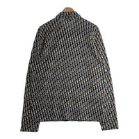 Christian Dior クリスチャンディオール Oblique Overshirt 長袖 ロングスリーブ オブリーク ジャガード オーバーシャツ ネイビー ホワイト 023M550AT099 Size XL 福生店