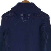 VISVIM ビズビム STURGIS SWEATER F.Z ショールカラー ジップアップウールセーター ネイビー 0113205012005 Size 0 福生店