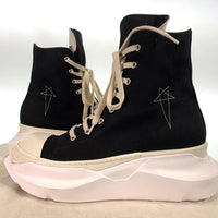 DRKSHDW ダークシャドウ リックオウエンス ABSTRACT SNEAK アブストラクト ハイカットスニーカー ブラック ミルク DU01E3840 DOEM9 Size 42 福生店
