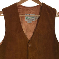 70's Wrangler ラングラー スウェードレザーベスト ブラウン USA製 Size M 福生店