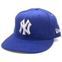 90's New Era ニューエラ MLB ニューヨーク・ヤンキース 59FIFTY ベースボールキャップ ロイヤルブルー ウール USA製 Size 7 3/8 (56.8cm) 福生店