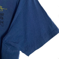 80-90's STUSSY ステューシー GROOVE BEATS トランペット刺繡 プリントTシャツ ブルー USA製 黒タグ Size L 福生店