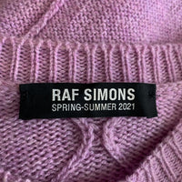 RAF SIMONS ラフシモンズ 21SS Oversized reverse braid relief round nec オーバーサイズ ラウンドネックウールセーター パープル Size S 福生店