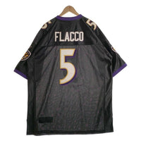 Reebok リーボック NFL ボルティモア・レイブンズ フラッコ 5 フットボールシャツ ゲーム メッシュ ブラック パープル Size 3XL 相当 福生店