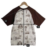 CORE FIGHTER コアファイター ラグランスリーブ マルチプリント Tシャツ ホワイト ブラウン 3 Size M 福生店