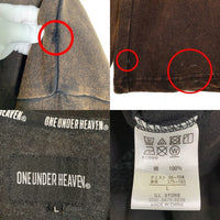 ONE UNDER HEAVEN ワンアンダーヘヴン フロント刺繡 ロングスリーブTシャツ ブラウン Size L 福生店