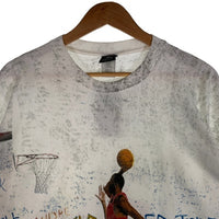 90's NIKE ナイキ JORDAN BRAND ジョーダンブランド エアジョーダン オーバープリント Tシャツ ホワイト USA製 デッドストック Size XL 福生店