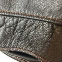 Curphey Leathe カーフィーレザー レザー ショールカラー コサックジャケット ブラック size36 瑞穂店