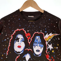 90's KISS ダブルサイド オーバープリント Tシャツ ブラック Hanes ブートレグ Size XL 福生店
