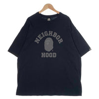 A BATHING APE アベイシングエイプ NEIGHBORHOOD ネイバーフッド プリントTシャツ ブラック 001TEJ231901C Size 3XL 福生店