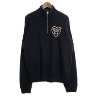 HUMAN MADE ヒューマンメイド MILITARY HALF-ZIP SWEATSHIRT ミリタリーハーフジップスウェットシャツ ブラック Size XL 福生店