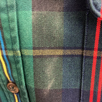 POLO COUNTRY RALPH LAUREN ポロカントリー ラルフローレン 両ポケット タータンチェック 長袖シャツ グリーン sizeL 瑞穂店