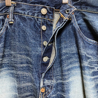 EVISU PARIS エヴィス ボタンフライ デニムパンツ ジーンズ インディゴ 白カモメペンキ Size 36 瑞穂店