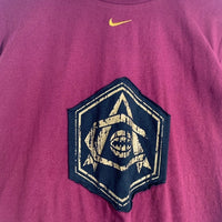 00's NIKE ナイキ アーセナル ワッペン スウッシュ刺繡 Tシャツ ボルドー Size L 福生店