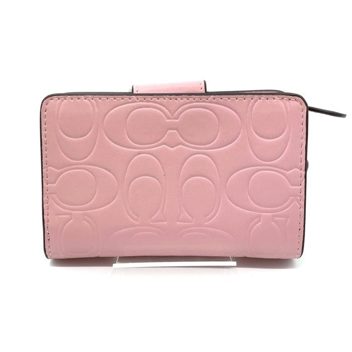 ぶ*ぅ様 【新品未使用】COACH コ－チ 二つ折り財布 ミディアムピンク COACH - 新品 コーチ COACH 2つ折り財布 ミディアム コーナー