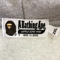 A BATHING APE アベイシングエイプ 001ZPG701018X Giant Shark Full Zip シャーク ジップアップパーカー グレー size2XL 瑞穂店