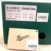 Danner ダナー WASHOUGAL GGW ワシューガル レースアップブーツ トレッキング ブラック D-210012 日本製 Size 26cm 福生店