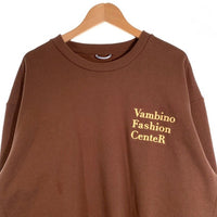 VAMBINO ヴァンビーノ クルーネックスウェットトレーナー 刺繡 ブラウン VAM-SW-01 Size L 福生店