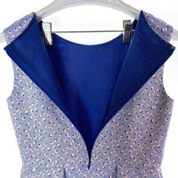 ANAYI アナイ スモールフラワープリント タックワンピース ブルー size36 瑞穂店