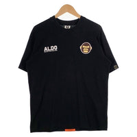 AAPE エーエイプ "AAPER UNVS ALDO" TEE プリント ワッペン Tシャツ ブラック AAPTEM1494XXM Size M 福生店