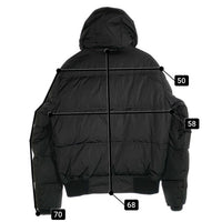 Gucci グッチ ナイロン ジップアップフーデッドジャケット 中綿 ブラック クレストパッチ 228012 Z9687 Size 54 福生店