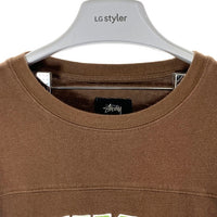 STUSSY ステューシー ロゴ刺繍 ロングTシャツ ブラウン sizeL 瑞穂店