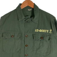 AT-DIRTY アットダーディー U.S.ARMY ユーティリティシャツ 長袖 プリント Size 15 1/2 福生店