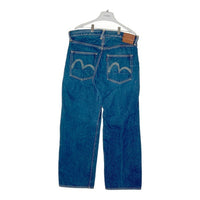 EVISU エヴィス カモメ ジップフライ UNIVERSALジップ 虎耳 デニムパンツ インディゴ size35 瑞穂店
