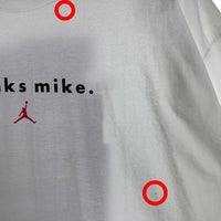 90~00's NIKE ナイキ thanks mike. マイケルジョーダン プリントTシャツ ホワイト メキシコ製 Size XL 福生店
