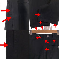 60's SWISS ARMY スイス軍 デニムオーバーパンツ ブラック 後染め アルミボタン Size w82cm 福生店
