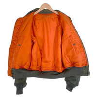 60`s ALPHA アルファ USAF MA-1 ミリタリーフライトジャケット オリーブ J-8279D 68年会計 Scovill Size L 福生店