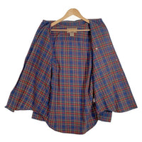 80-90's Calvin Klein カルバンクライン コットン チェックシャツ ブルー レッド 香港製 オールド Size M 福生店