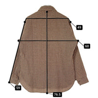 PENDLETON ペンドルトン 70's USA製 ウールシャツ 片ポケット 千鳥柄 ベージュxブラウン sizeL 瑞穂店