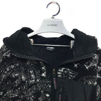 FIRST DOWN ファーストダウン 別注 フリースジャケット ペイズリー柄 ブラック 203-1511 Size L 瑞穂店