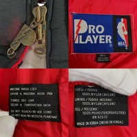 90's NBA CHICAGO BULLS シカゴ・ブルズ PRO PLAYER 中綿 ジャケット ブラック レッド Size L 福生店