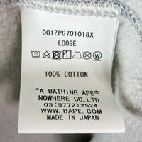 A BATHING APE アベイシングエイプ 001ZPG701018X Giant Shark Full Zip シャーク ジップアップパーカー グレー size2XL 瑞穂店