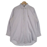 Ralph Lauren ラルフローレン YARMOUTH ボタンダウン ストライプシャツ ホワイト ライトブルー コットンオックスフォード Size 16 1/2 福生店