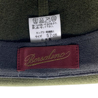 Borsalino ボルサリーノ フェイクスウェード 中折れハット ディープグリーン 日本製 BX202-08A00 Size 57cm 福生店